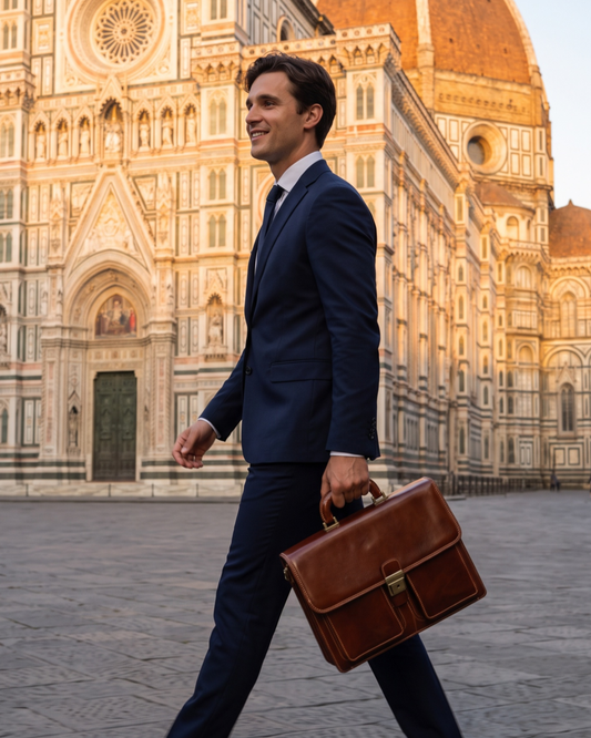 The Medici Leather Briefcase